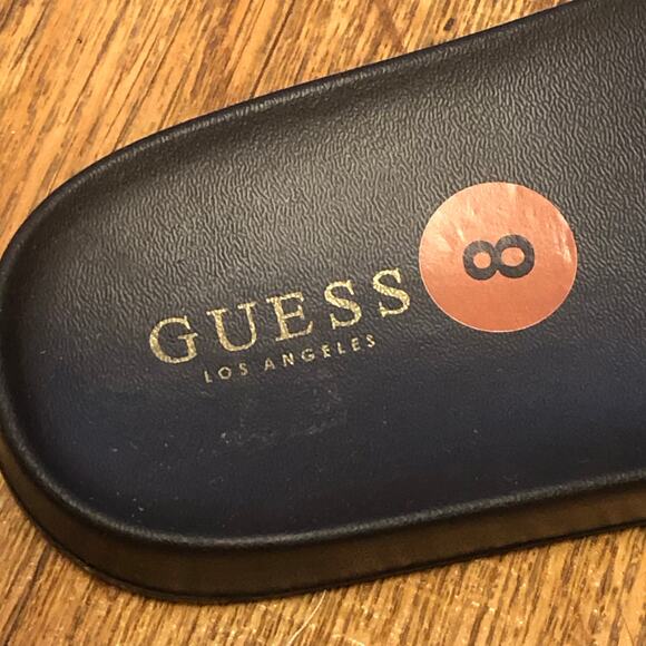 NWOT Guess Brown Floral Slip On Slide Sandals Size 8 - Picture 11 of 12